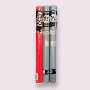 Red/Grey/Blue Contact Self-Adhesive Decorative Vinyl Plastic Shelf/Drawer Liner